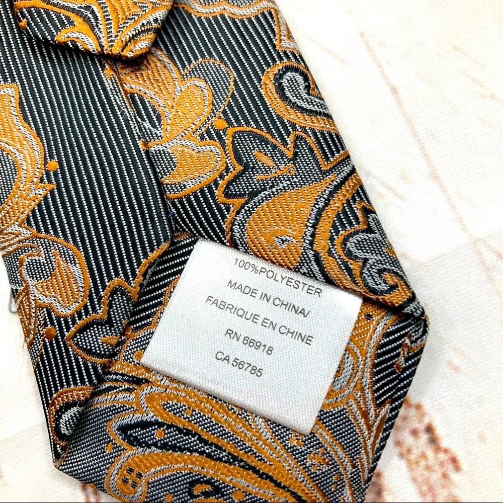 Sahara Club Tie ZipUp Gold & Black Sz 12 1/2 in